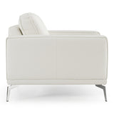 Soho - Contemporary Italian White Leather Armchair - View Image 1