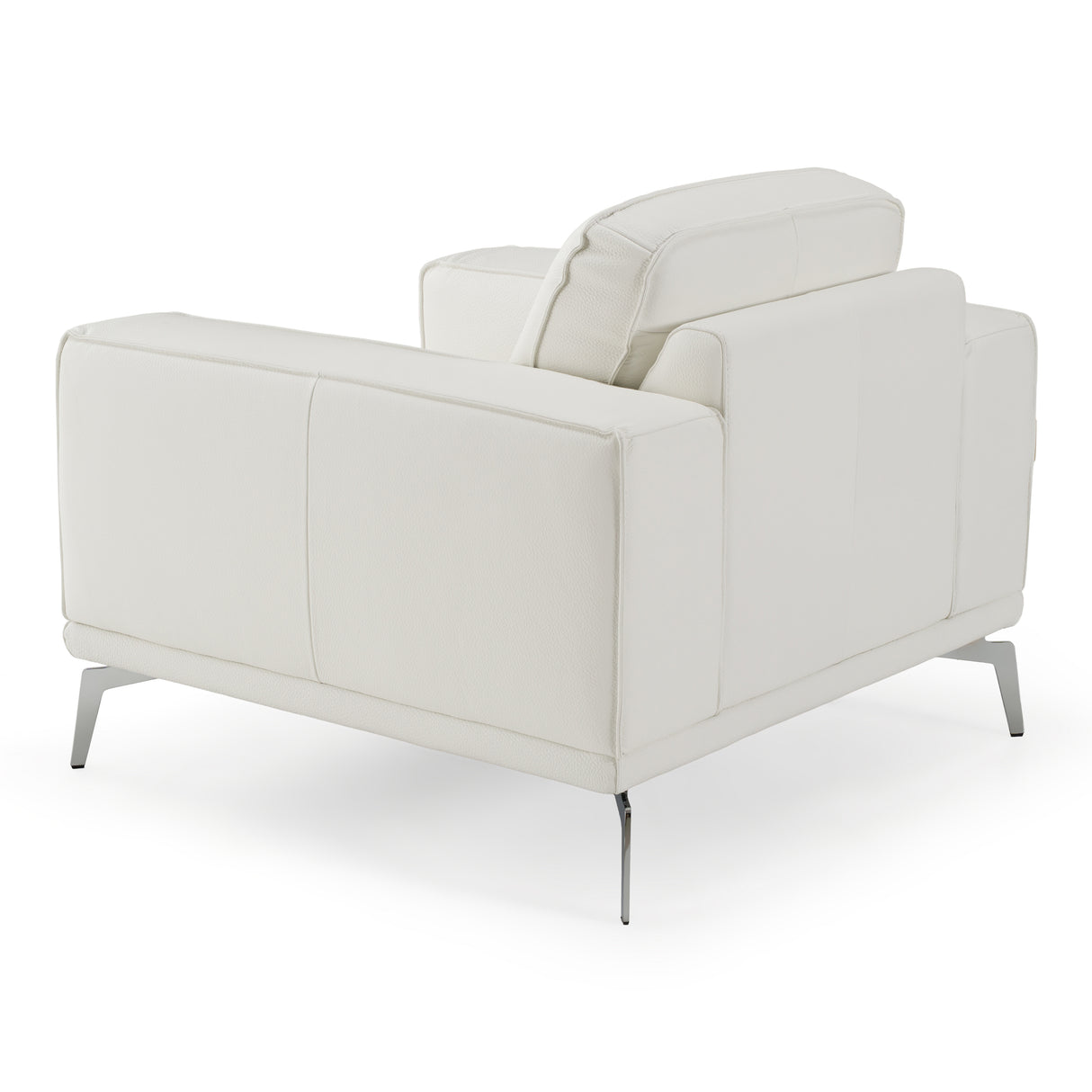 Soho - Contemporary Italian White Leather Armchair - View Image 1