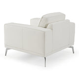 Soho - Contemporary Italian White Leather Armchair - View Image 1