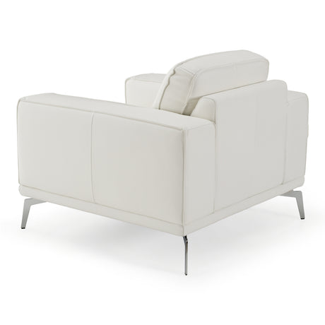 Soho - Contemporary Italian White Leather Armchair - View Image 1