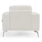 Soho - Contemporary Italian White Leather Armchair - View Image 1