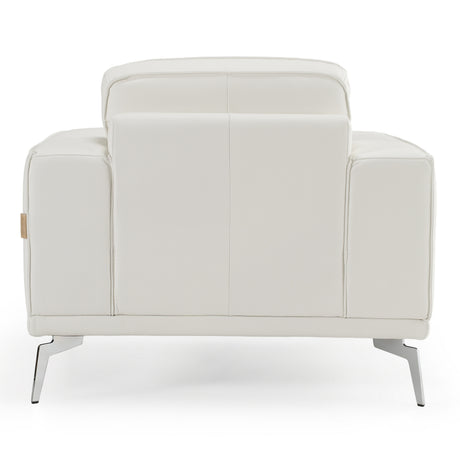 Soho - Contemporary Italian White Leather Armchair - View Image 1