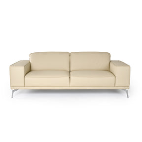 Soho - Italian Off White Leather Sofa - View Image 1