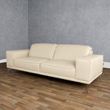 Soho - Italian Off White Leather Sofa - View Image 1