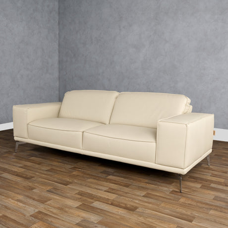 Soho - Italian Off White Leather Sofa - View Image 1