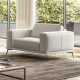 Soho - Contemporary Italian White Leather Armchair - View Image 1
