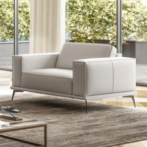 Soho - Contemporary Italian White Leather Armchair - View Image 1