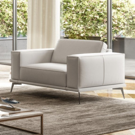 Soho - Contemporary Italian White Leather Armchair - View Image 1