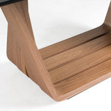 Solvang - Contemporary - Grey Glass + Walnut Rectangular Dining Table - View Image 1