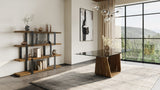 Solvang - Contemporary - Grey Glass + Walnut Rectangular Dining Table - View Image 1