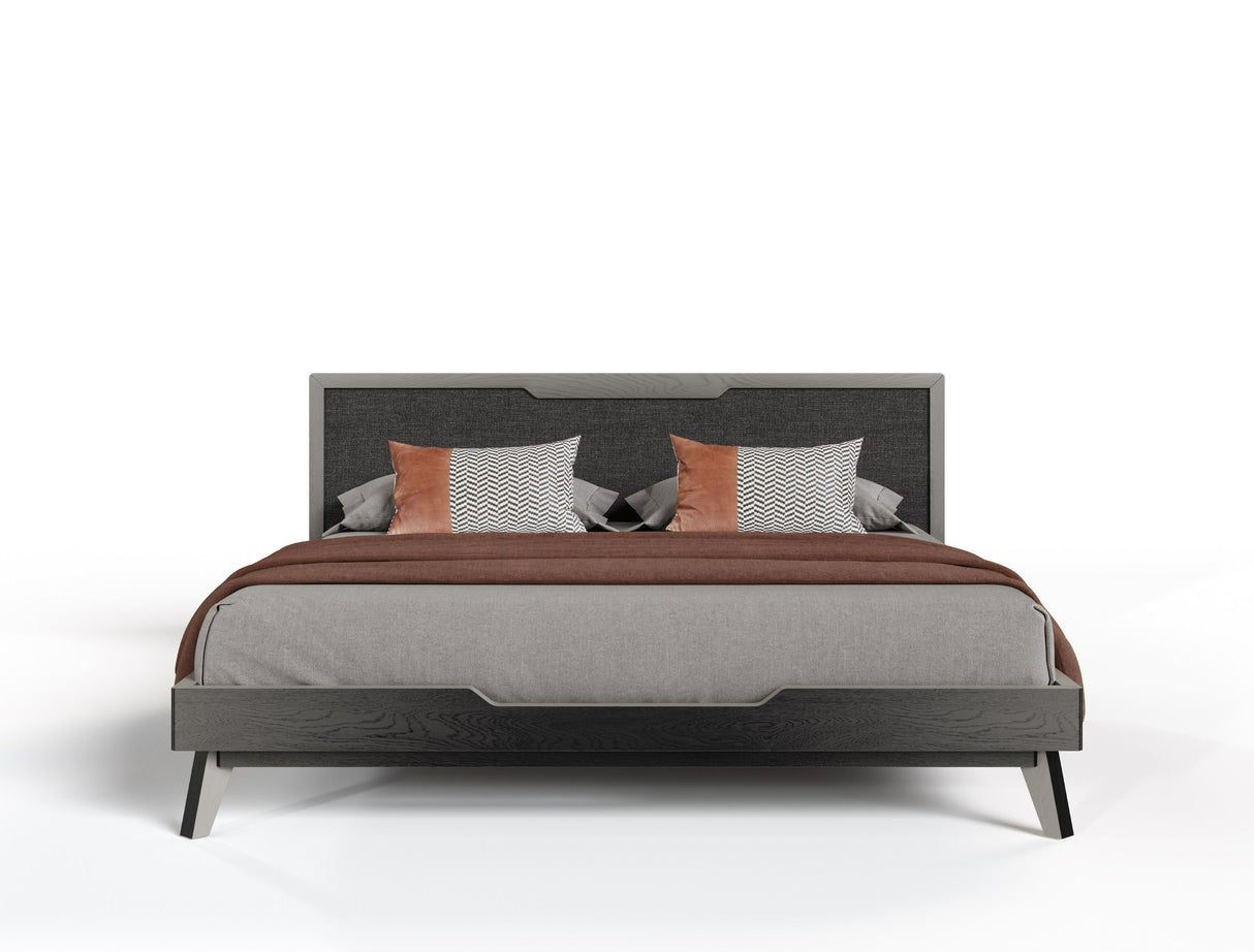 Eastern King Soria Modern Grey Wash Bedroom Set