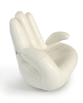 Lamod Italia Sosia Modern White Leather Hand Accent Chair