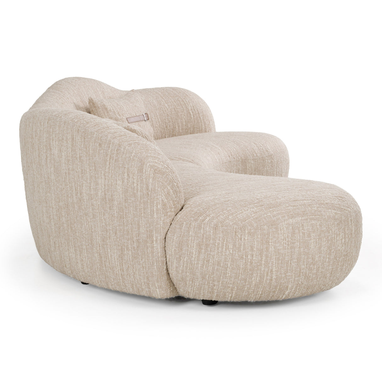 Spiro - Modern Beige Fabric Curved Sectional Sofa - View Image 1