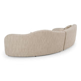 Spiro - Modern Beige Fabric Curved Sectional Sofa - View Image 1