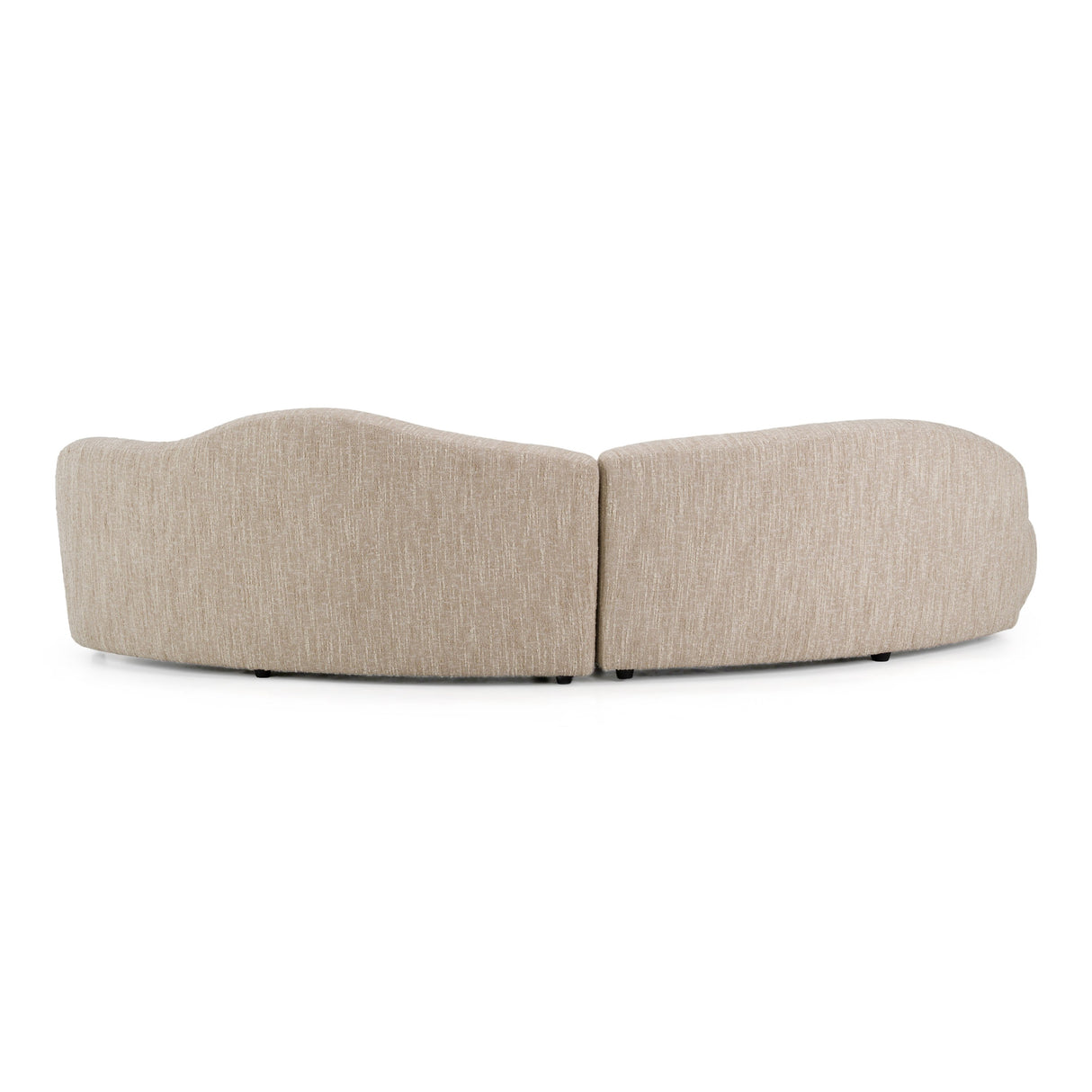 Spiro - Modern Beige Fabric Curved Sectional Sofa - View Image 1