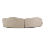 Spiro - Modern Beige Fabric Curved Sectional Sofa - View Image 1