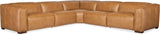 Fresco 5-Seat Power Reclining Sectional Zen Caramel Leather – Hooker Furniture (3-PWR) - Home Elegance USA