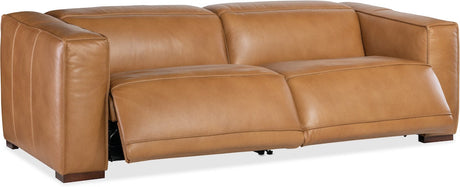Fresco LAF/RAF 2 over 2 Sofa with Power Recline and Power Headrest Zen Caramel Leather – Hooker Furniture - sold by Home Elegance USA