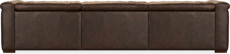 Savion Deux 3-Seat Power Reclining Sofa West Saddlewood Leather – Hooker Furniture (2-PWR) - sold by Home Elegance USA