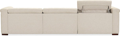 Savion Deux 3-Seat Power Reclining Sofa Aries Beach Fabric – Hooker Furniture (2-PWR) - sold by Home Elegance USA
