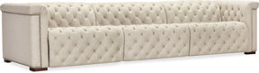 Savion Deux 3-Seat Power Reclining Sofa Aries Beach Fabric – Hooker Furniture (2-PWR) - sold by Home Elegance USA