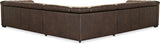 Savion Deux 5-Seat Power Reclining Sectional West Saddlewood Leather – Hooker Furniture (3-PWR) - Home Elegance USA