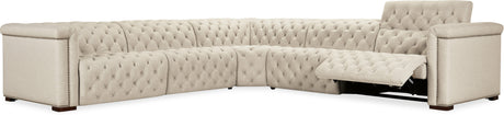 Savion Deux 5-Seat Power Reclining Sectional Aries Beach Fabric – Hooker Furniture (3-PWR) - sold by Home Elegance USA