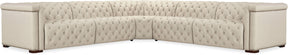 Savion Deux 5-Seat Power Reclining Sectional Aries Beach Fabric – Hooker Furniture (3-PWR) - sold by Home Elegance USA