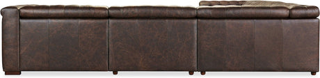 Savion Deux 5-Seat Power Reclining Sectional West Saddlewood Leather – Hooker Furniture - sold by Home Elegance USA