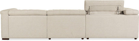 Savion Deux 5-Seat Power Reclining Sectional Aries Beach Fabric – Hooker Furniture (4-PWR) - sold by Home Elegance USA