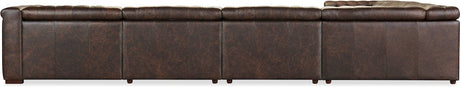 Savion Deux 6-Seat Power Reclining Sectional West Saddlewood Leather – Hooker Furniture - sold by Home Elegance USA