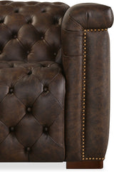 Savion Deux 6-Seat Power Reclining Sectional West Saddlewood Leather – Hooker Furniture