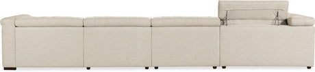 Savion Deux 6-Seat Power Reclining Sectional Aries Beach Fabric – Hooker Furniture (4-PWR) - sold by Home Elegance USA