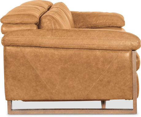 Jericho Power Sofa with Power Headrest Dallas Toffee Leather – Hooker Furniture - sold by Home Elegance USA