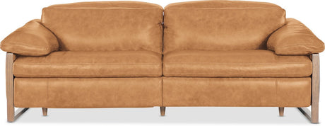 Jericho Power Sofa with Power Headrest Dallas Toffee Leather – Hooker Furniture - sold by Home Elegance USA