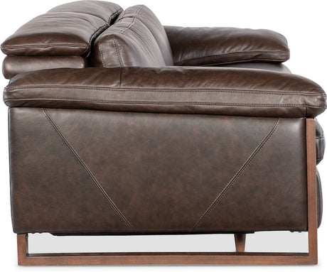 Jericho Power Sofa with Power Headrest Dallas Americano Leather – Hooker Furniture - sold by Home Elegance USA