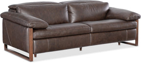 Jericho Power Sofa with Power Headrest Dallas Americano Leather – Hooker Furniture - sold by Home Elegance USA