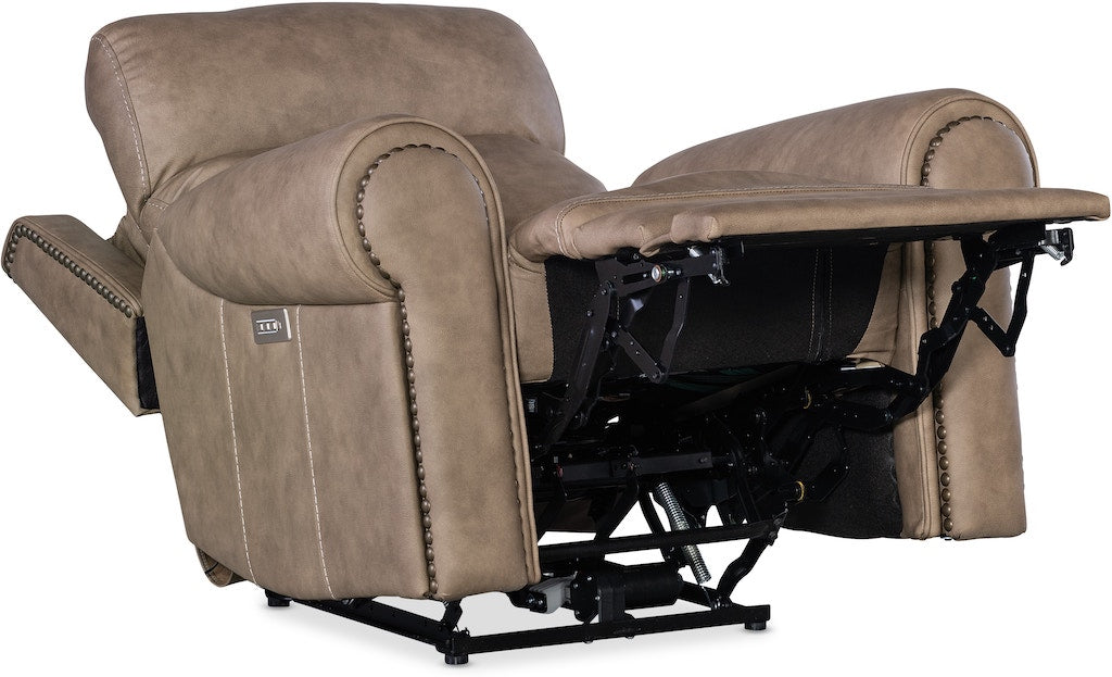 Hooker Furniture Duncan Power Recliner – Power Headrest & Lumbar, USB Port, Leather, Zero Gravity Recline - Home Elegance USA