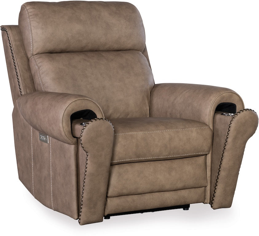 Hooker Furniture Duncan Power Recliner – Power Headrest & Lumbar, USB Port, Leather, Zero Gravity Recline - Home Elegance USA
