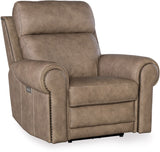 Hooker Furniture Duncan Power Recliner – Power Headrest & Lumbar, USB Port, Leather, Zero Gravity Recline - Home Elegance USA