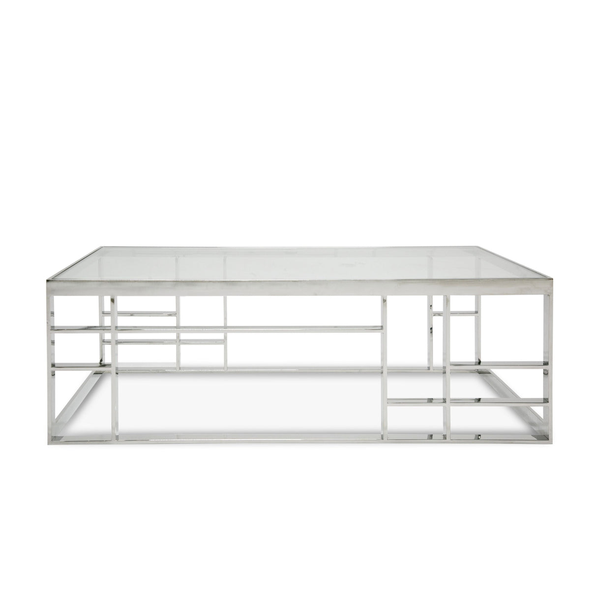 Modrest Stephen - Modern Glass & Stainless Steel Coffee Table | VIG | Home Elegance USA