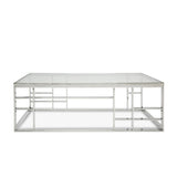 Modrest Stephen - Modern Glass & Stainless Steel Coffee Table | VIG | Home Elegance USA