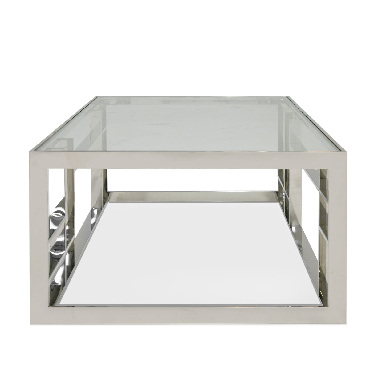 Modrest Stephen - Modern Glass & Stainless Steel Coffee Table | VIG | Home Elegance USA