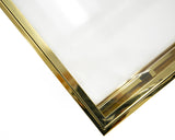 Modrest Stephen Modern Glass & Gold Stainless Steel Square Coffee Table Vghb-341E-Gld - Home Elegance USA