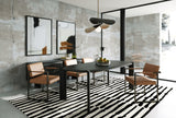 Steven - Modern Black Oval Dining Table - View Image 1