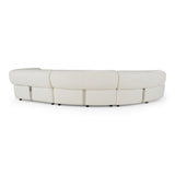 Stuart - Contemporary White Leather Left Facing Chaise Sectional Sofa - View Image 1