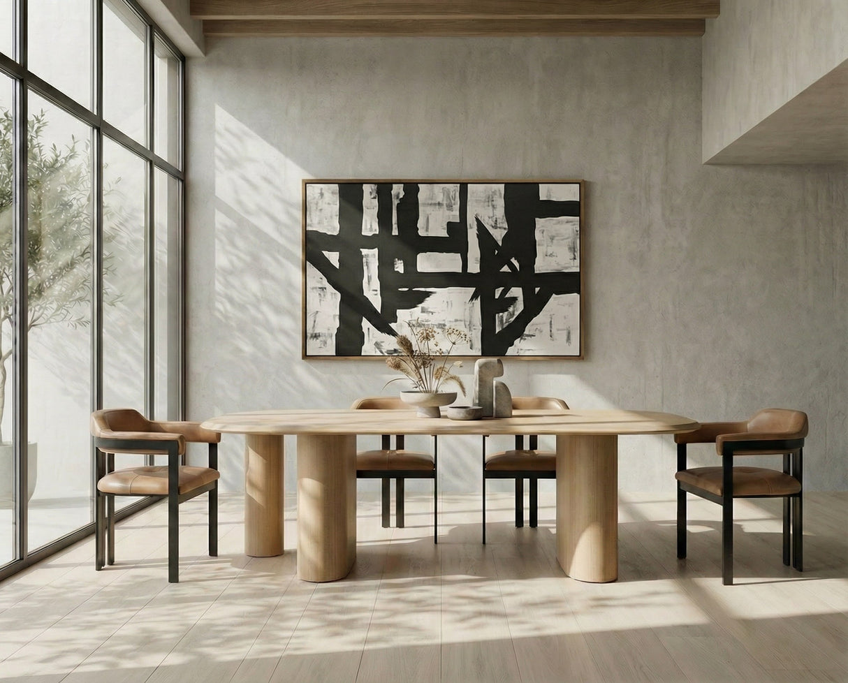 Summit - Modern 87" Natural Ash Dining Table - View Image 1
