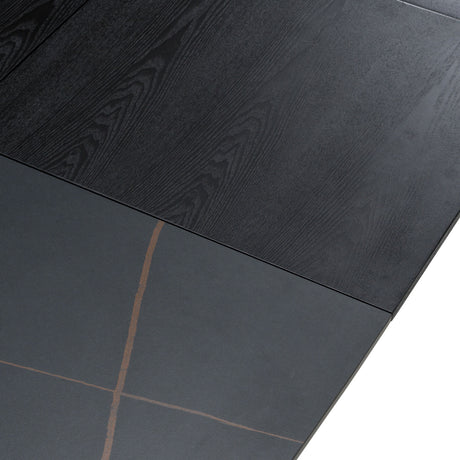 Modrest Suzie - Modern Ceramic + Black Ash Extendable Dining Table