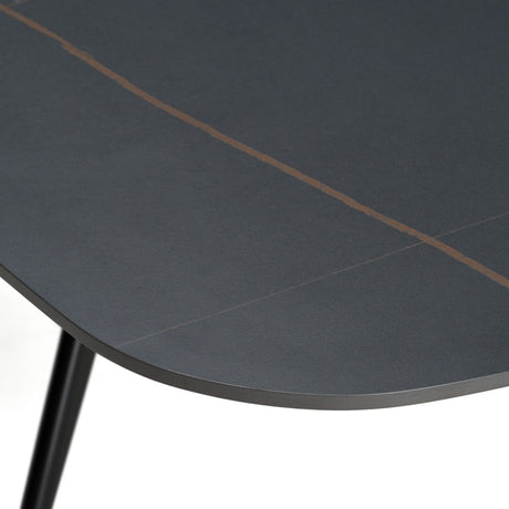Modrest Suzie - Modern Ceramic + Black Ash Extendable Dining Table