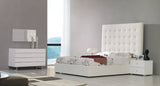 Lyrica - White Leatherette With Crystals Bed - View Image 1